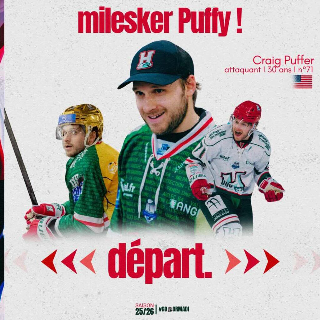 Départ de Craig PUFFER